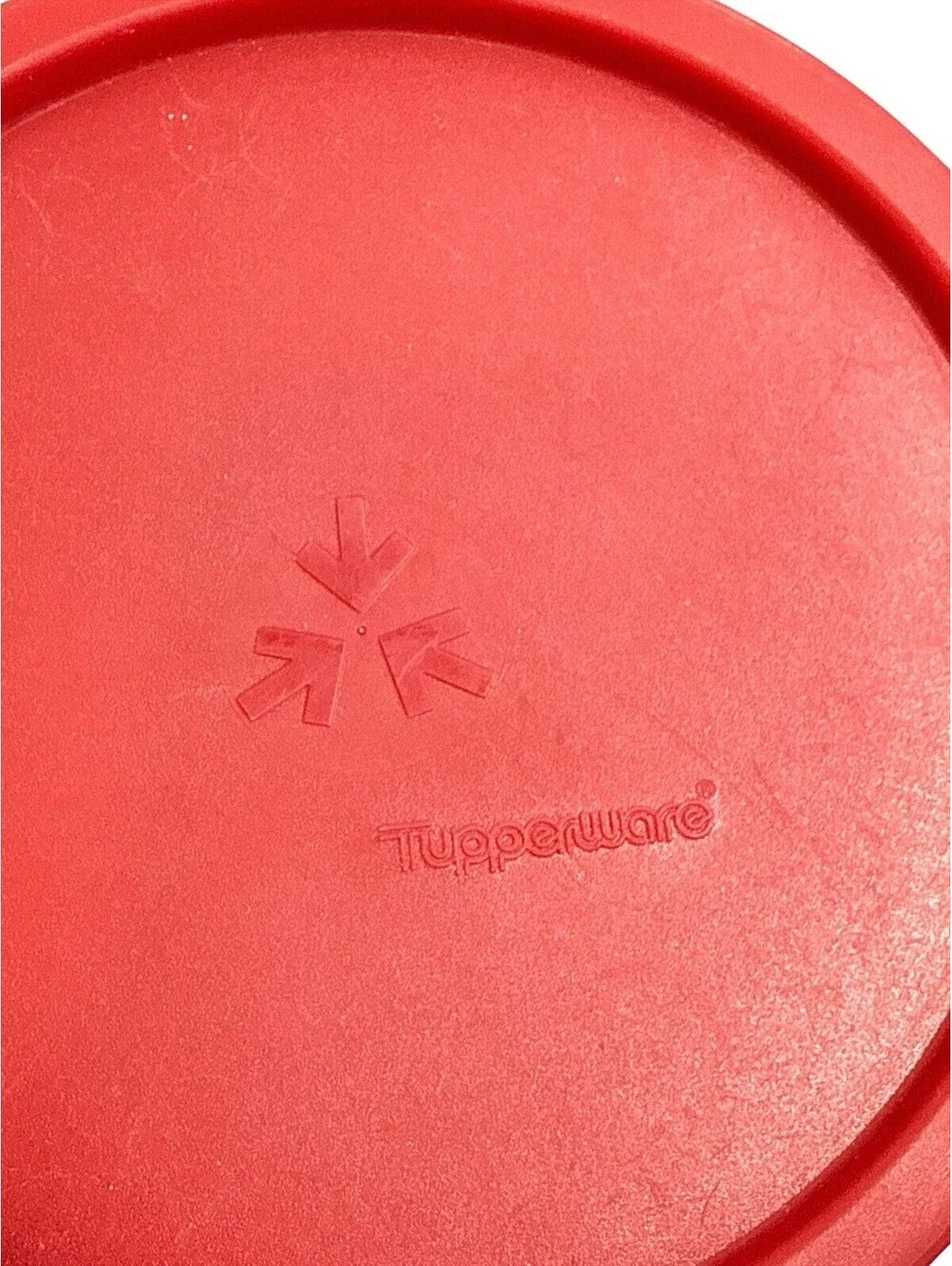 8 piece Tupperware One Touch Nesting Canisters Set White with Red Lids